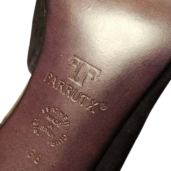 New No Box FarrutX Metal Heel Pumps Black and Grey Suede size 36 - Picture 10 of 10